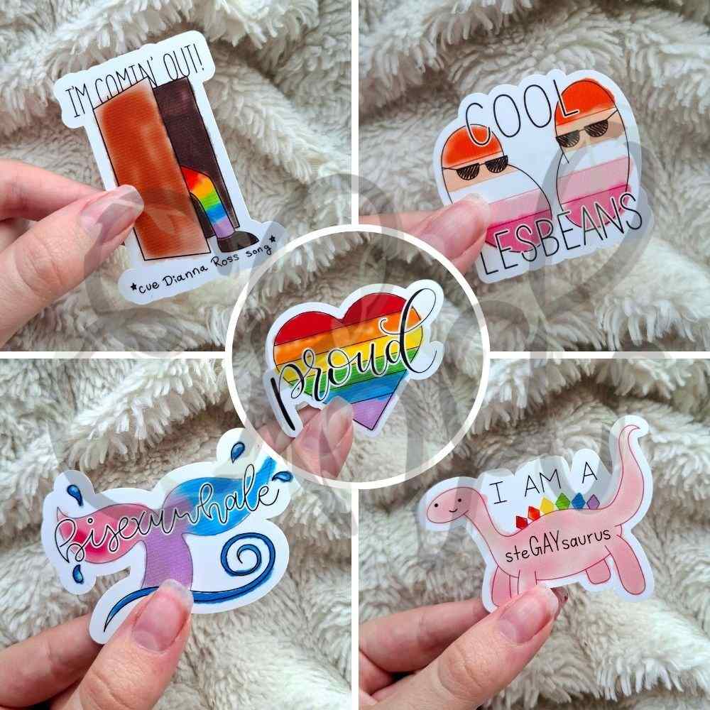 EvyHandmadeDesign Ghost - 10 Sticker Mystery Pack Autocollant - One size - Blanc